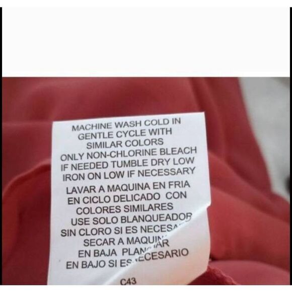 A.U.W. ROSE/PINK SHIFT DRESS SZ.2X EUC - Picture 9 of 9